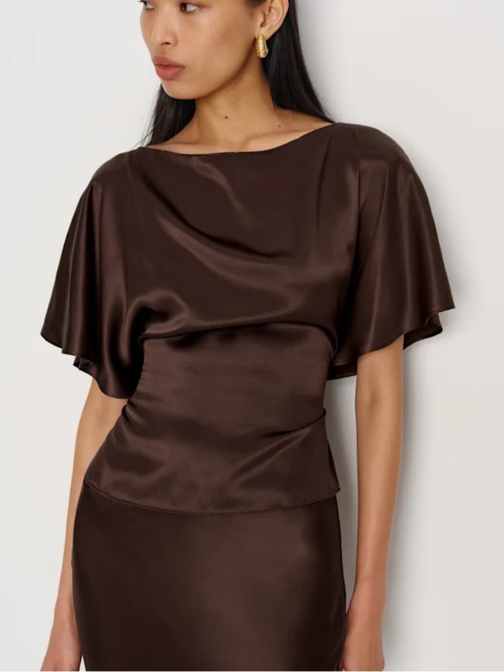 Reformation Avery Silk Top